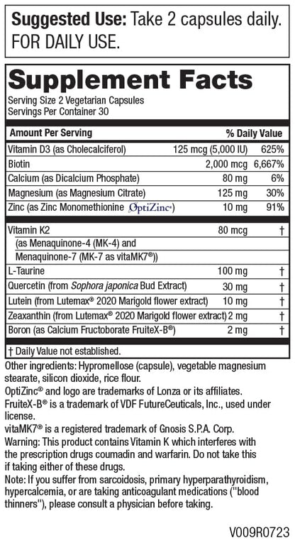 Purity Products Dr. Cannell's Advanced Vitamin D Women's Formula with Lutein & Biotin – 60 Veg Capsules