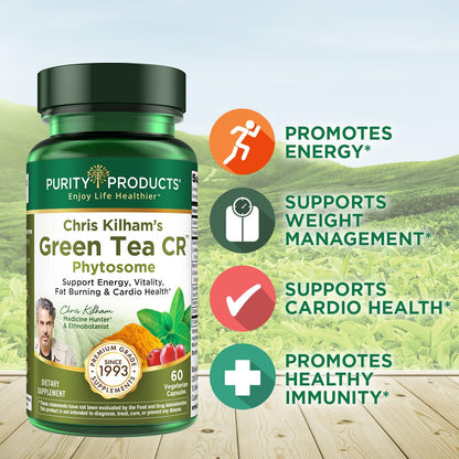 Purity Products Green Tea CR with Phytosome Tech – Chris Kilham, 60 Caps