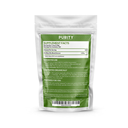 Purity Natural Beauty Certified Organic He Shou Wu – 5oz Fo Ti Extract (30:1)