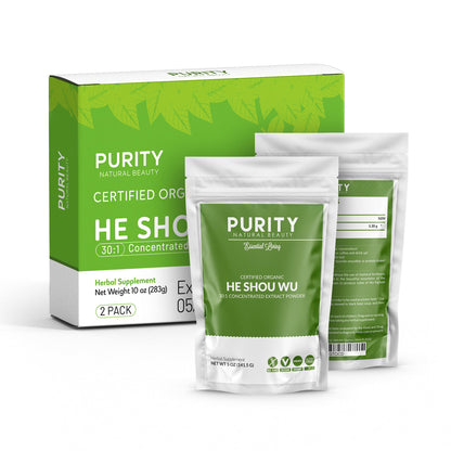 Purity Natural Beauty Certified Organic He Shou Wu – 5oz Fo Ti Extract (30:1)