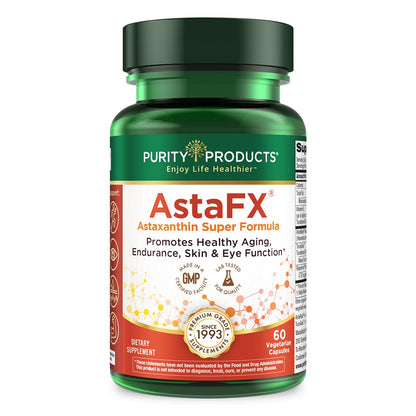 Purity Products AstaFX Astaxanthin 4 mg AstaREAL with Tocotrienols & BioPerine – 60 Vegetarian Caps
