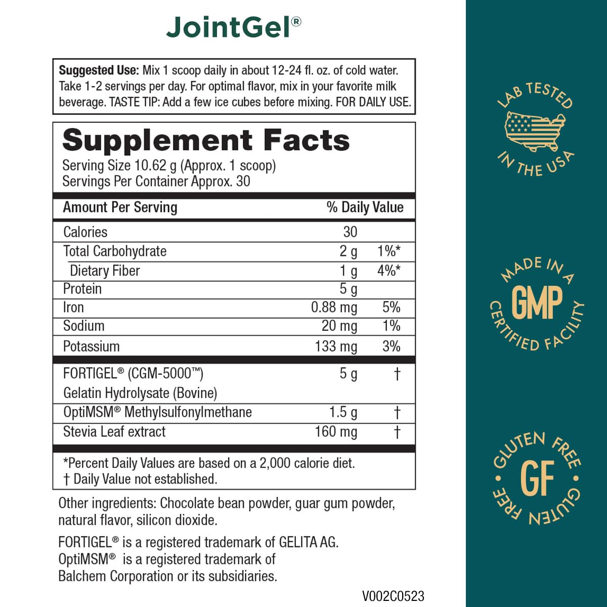 Purity Products JointGel Formula – Collagen Peptides + MSM for Joint Support & Flexibility (30 Servings, Chocolate)