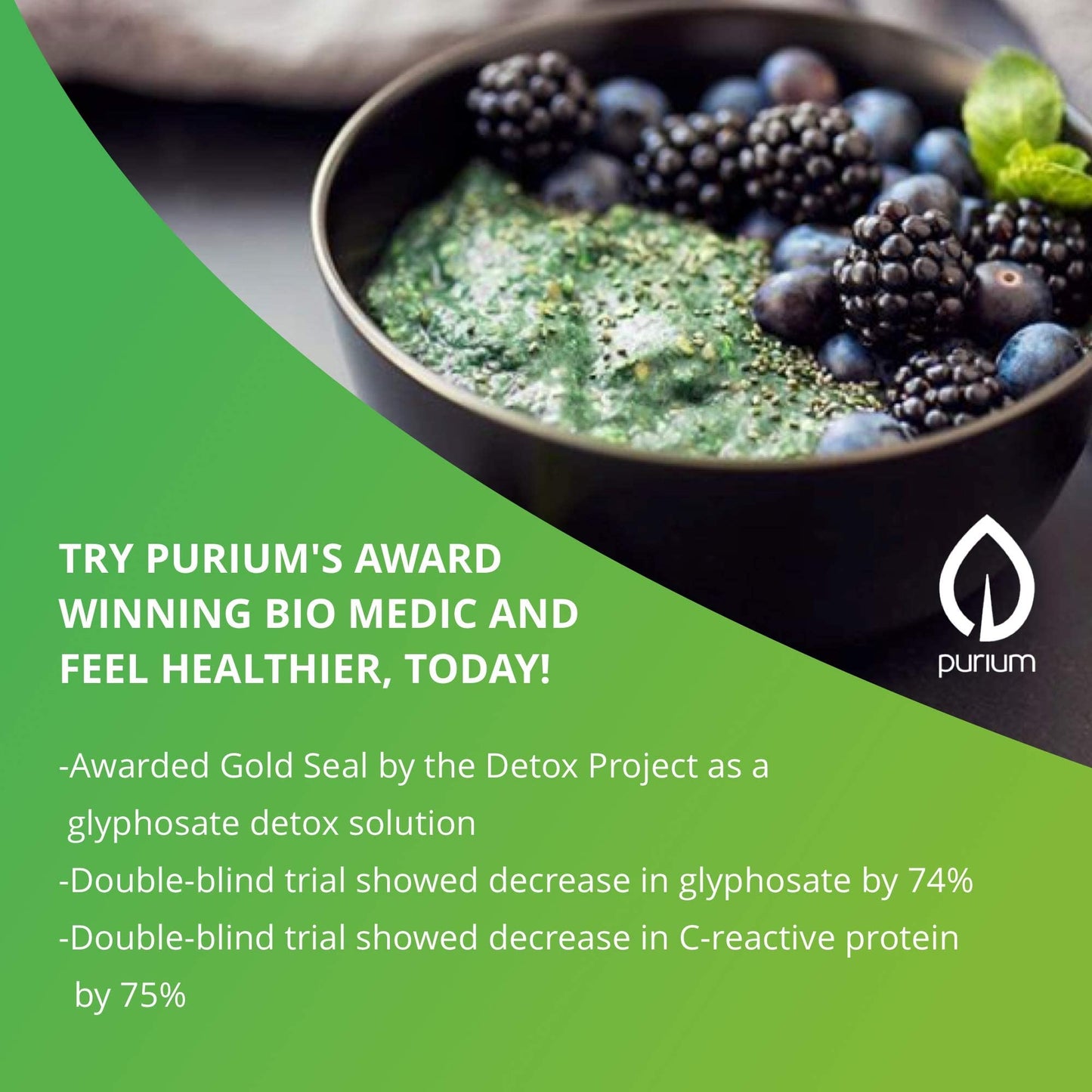 Purium Biome Medic – 60 Vegan Capsules | Gut Health, Detox & Probiotics
