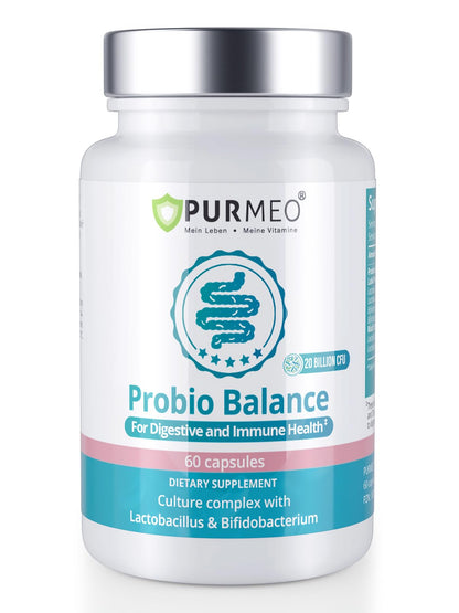 Purmeo Probiotics for IBS & Bloating – Lab4 20B CFU, 60-Day Supply