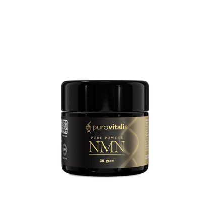 PUROVITALIS NMN Powder – 99% Pure Longevir Nicotinamide Mononucleotide, NAD+ Support, 30g (2-Month Supply)