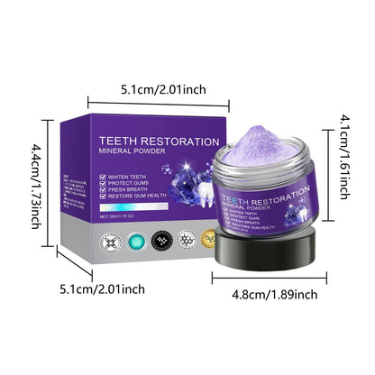 2PCS Purple Teeth Restoration Mineral Powder – Strengthen Teeth & Gums for Daily Use