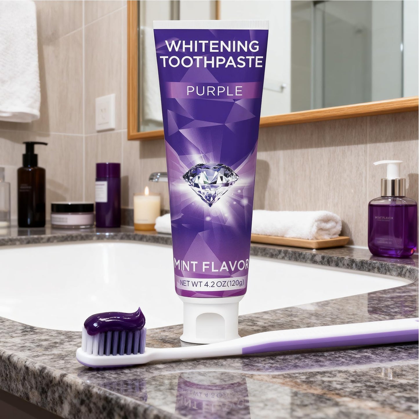 Purple Toothpaste for Teeth Whitening | Stain Removal & Colour Correction