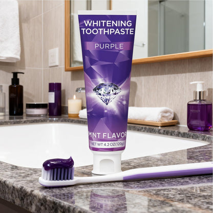 Purple Toothpaste for Teeth Whitening | Stain Removal & Colour Correction