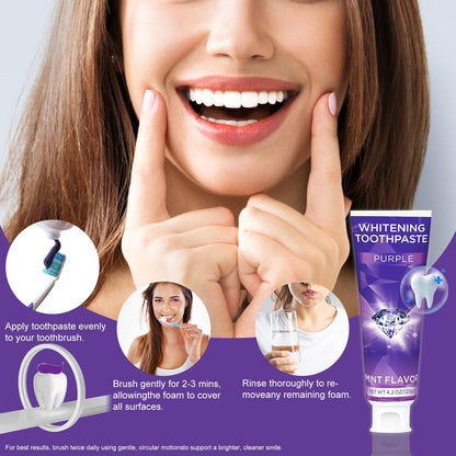 Purple Toothpaste for Teeth Whitening | Stain Removal & Colour Correction