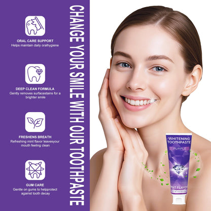 Purple Toothpaste for Teeth Whitening | Stain Removal & Colour Correction