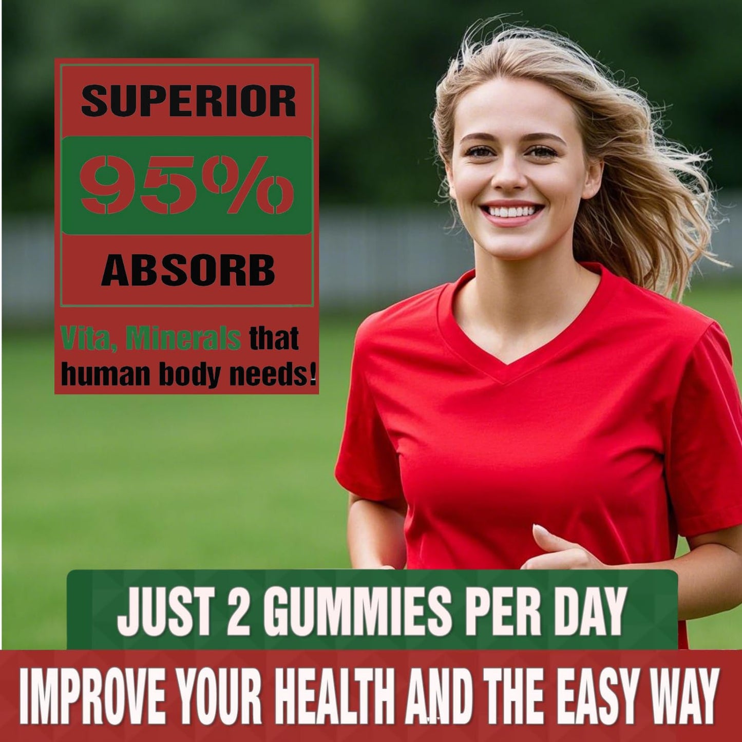 Putaojun Calcium Magnesium Zinc Gummies with Vitamin D3 | Sugar Free, Vegan, Raspberry – 1 Pack