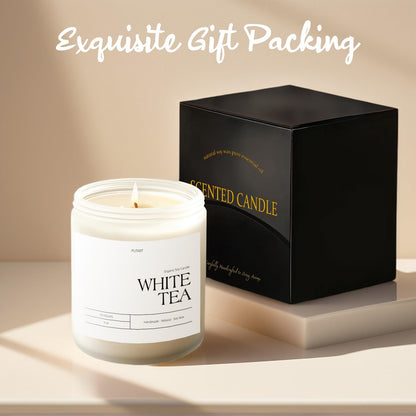 Putart White Tea Candles – Natural Soy Wax Aromatherapy Jar Candle 9oz