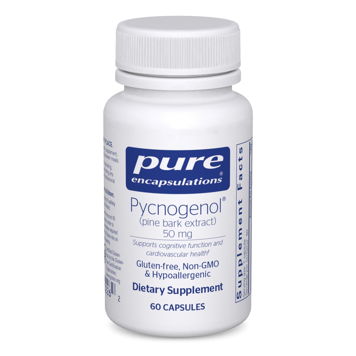 Pure Encapsulations Pycnogenol (Pine Bark Extract) 50 mg | Hypoallergenic Supplement for Cognitive Function & Cardiovascular Health | 60 Capsules