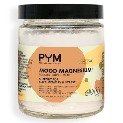 PYM Mood Magnesium Powder (30 Servings) – Magnesium Glycinate, L-Threonate & Malate for Mind & Mood Support