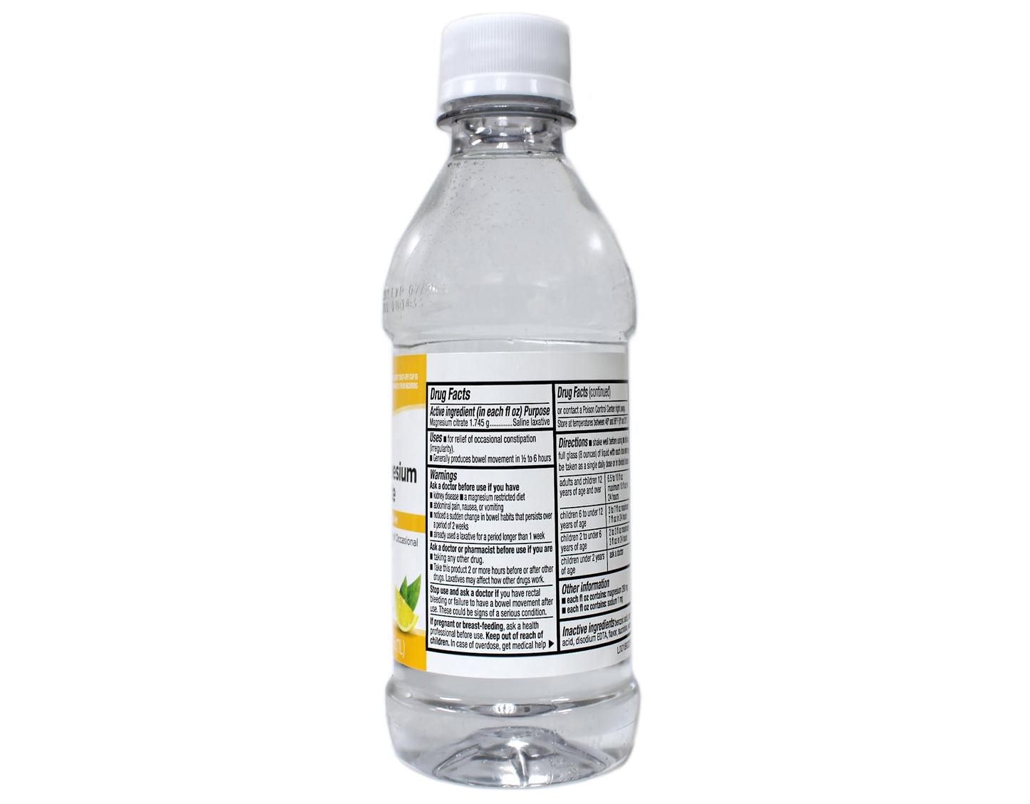 QC Quality Choice Magnesium Citrate Oral Solution – Saline Laxative for Occasional Constipation, Lemon Flavor, 10 Fl Oz