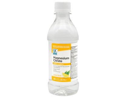 QC Quality Choice Magnesium Citrate Oral Solution – Saline Laxative for Occasional Constipation, Lemon Flavor, 10 Fl Oz