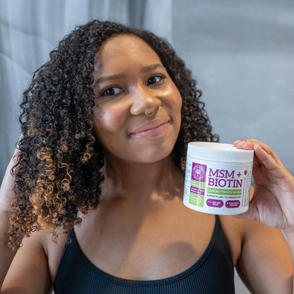 Qhemet Biologics MSM + Biotin Hair Nutrient Blend – 8.5 oz for Hair Growth