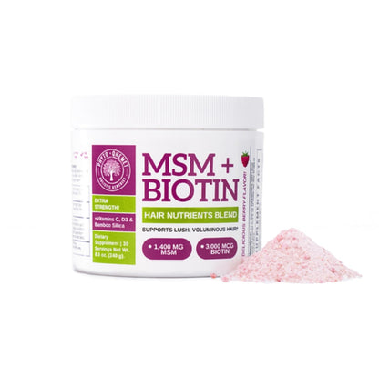 Qhemet Biologics MSM + Biotin Hair Nutrient Blend – 8.5 oz for Hair Growth