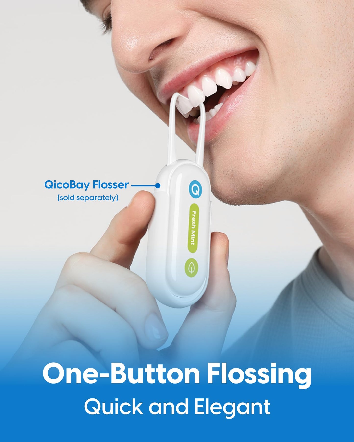 QicoBay Refill Floss Capsule for C1S Flosser – 90 Uses, PFAS-Free, Zero Waste (Unflavored) 3-Pack