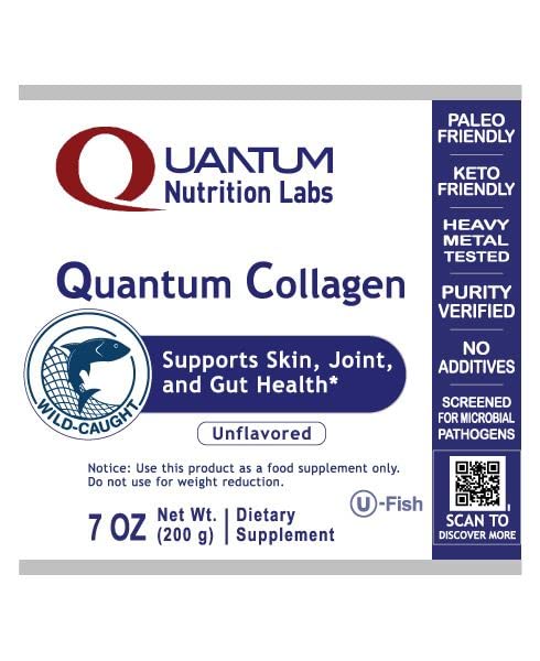 QNL Quantum Collagen – Sustainably Sourced Marine Collagen for Gut & Joint Health – 7 oz