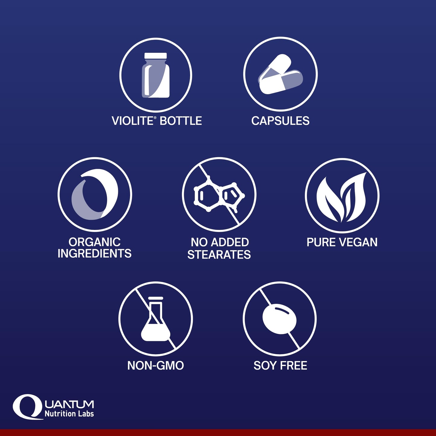 QNL Quantum Plant Multi-Vitamin – Complete Plant-Based Multivitamin for Immune Support (120 Capsules)