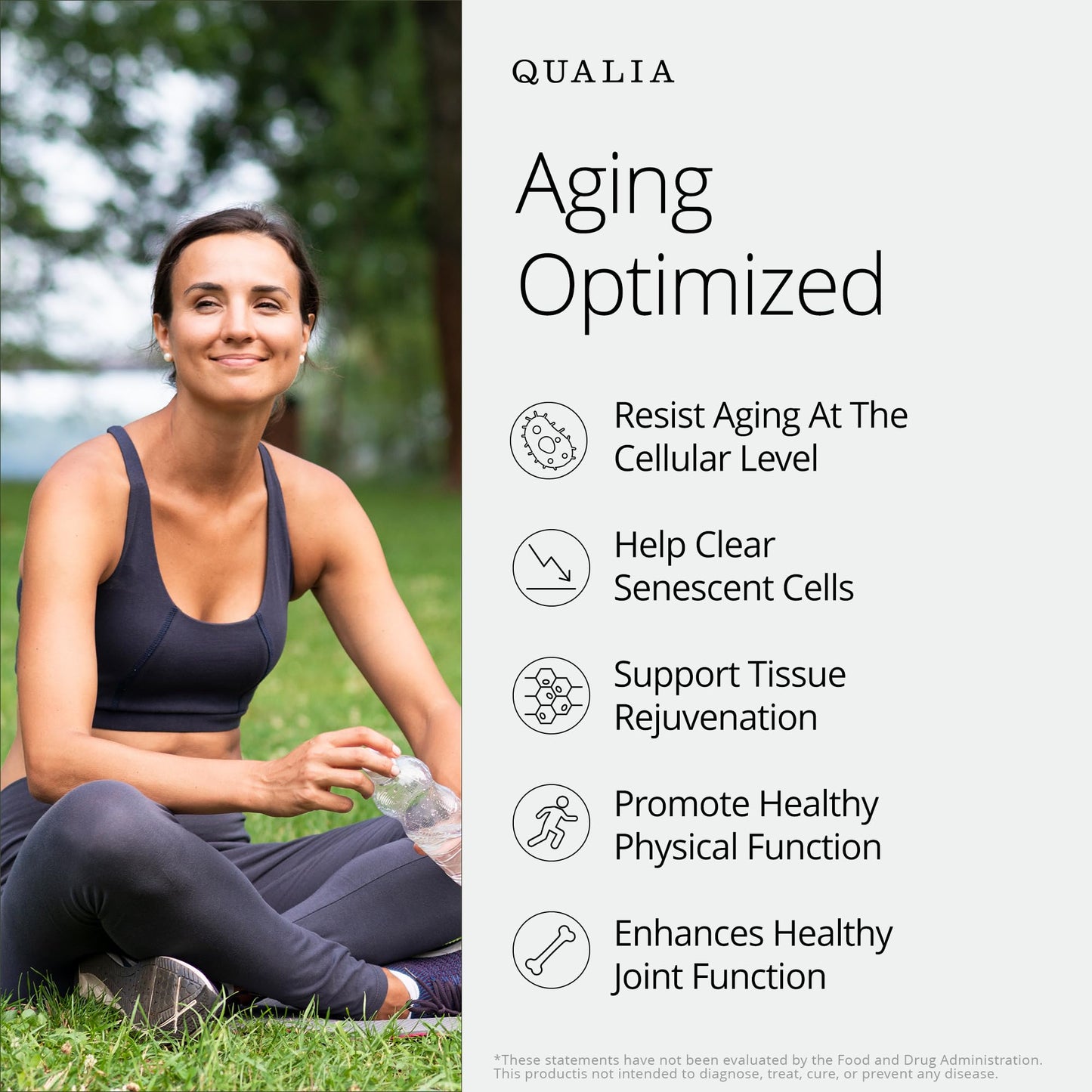 QUALIA LIFE SCIENCES Senolytic Supplement – Fisetin, Quercetin & Piperlongumine for Aging Support | 1 Month Supply