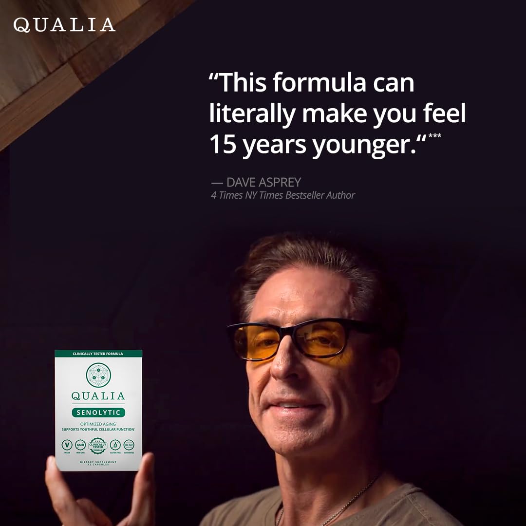 QUALIA LIFE SCIENCES Senolytic Supplement – Fisetin, Quercetin & Piperlongumine for Aging Support | 1 Month Supply