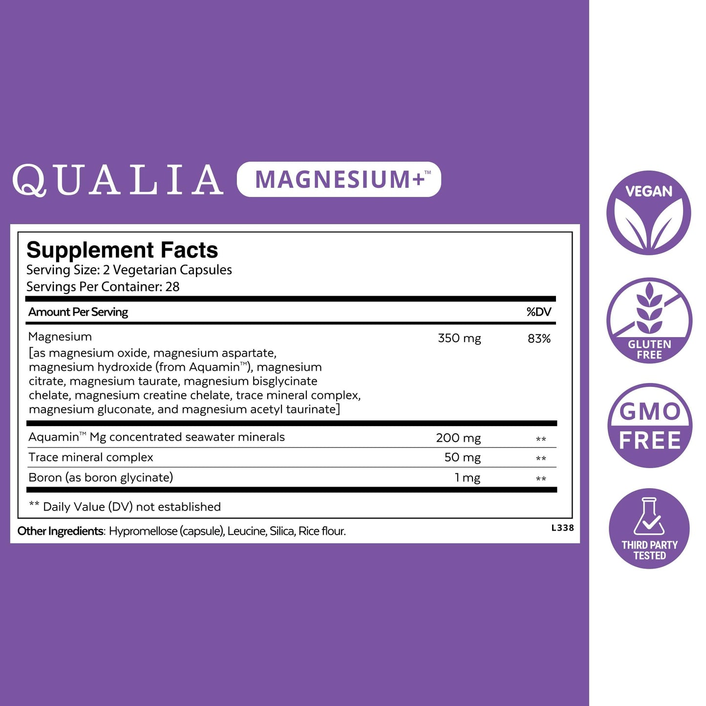 Qualia Magnesium+ | Doctor-Formulated Magnesium with 10 Forms & 70+ Minerals
