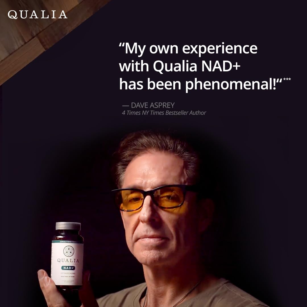 Qualia NAD Supplement — Clinically Boost NAD+ Up to 67% | Niagen, Niacin & Niacinamide | 1 Month Supply
