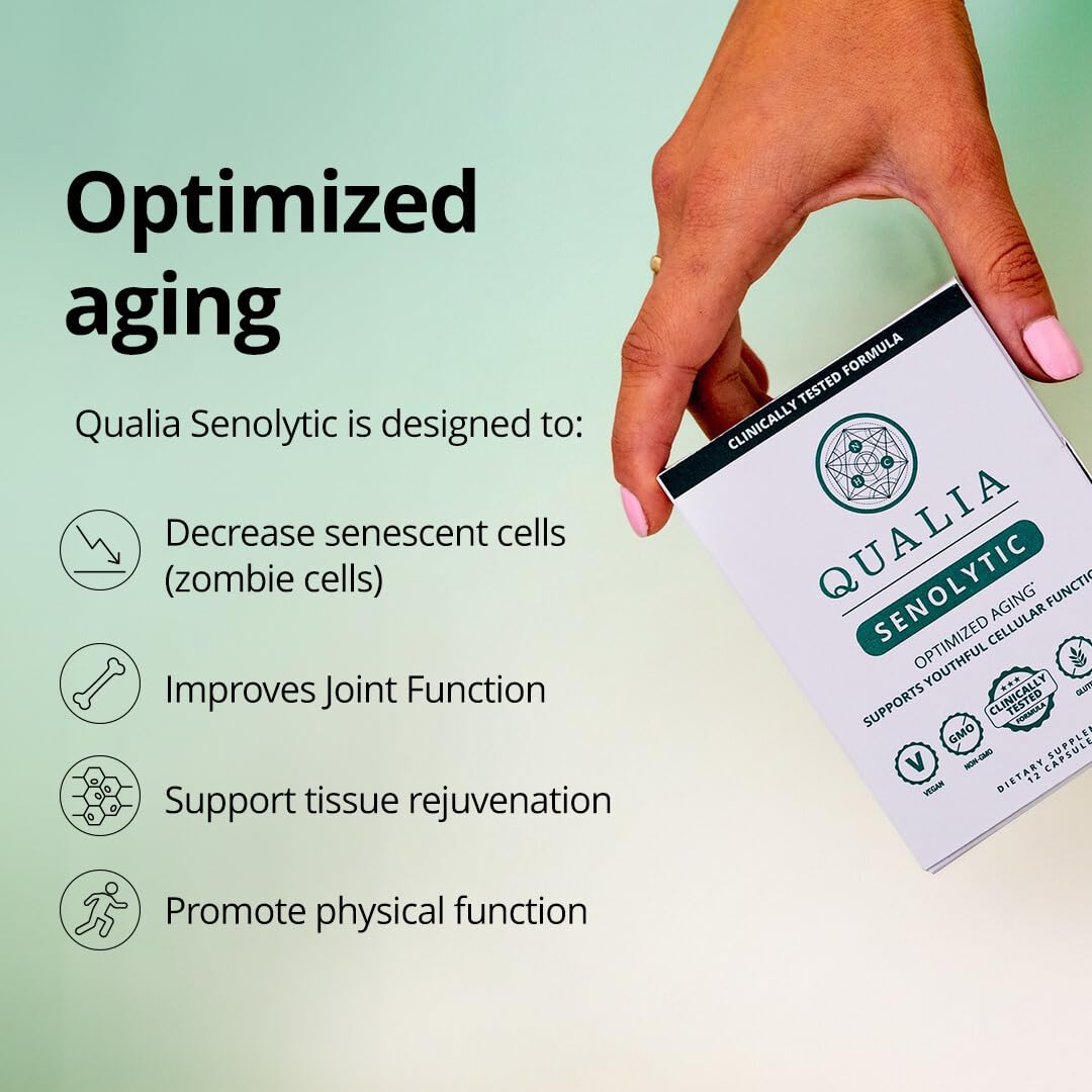 Qualia Senolytic Ultimate Formula for Enhanced Cell Repair & Rejuvenation — 2-Day Aging & Longevity Support (Pack of 4) | QUALIA LIFE SCIENCES