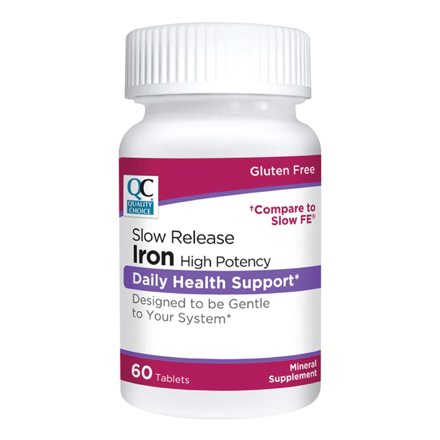 Quality Choice Iron High Potency Slow Release Tablets 45mg – 60 Tablets (Pack of 2)