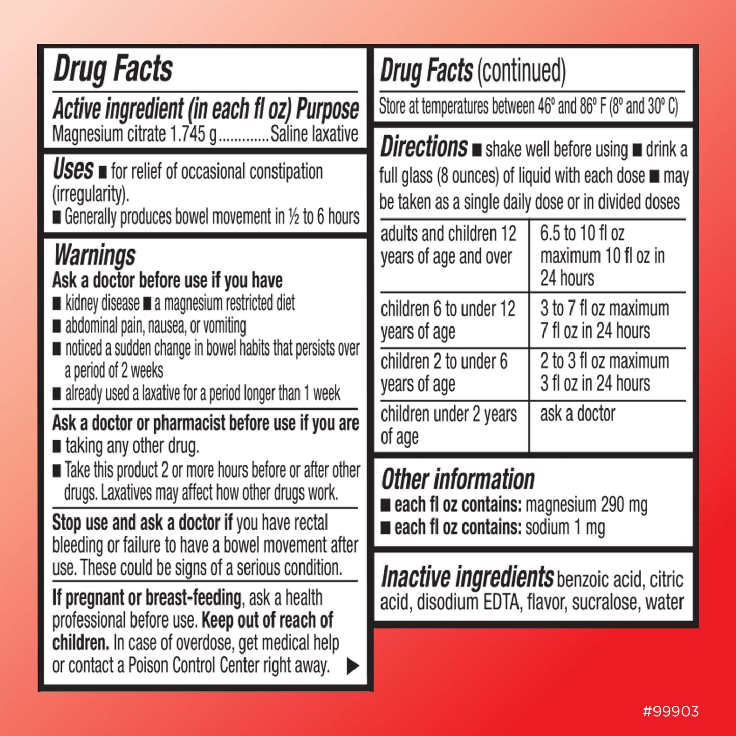 Quality Choice Magnesium Citrate 10oz Cherry – Saline Laxative