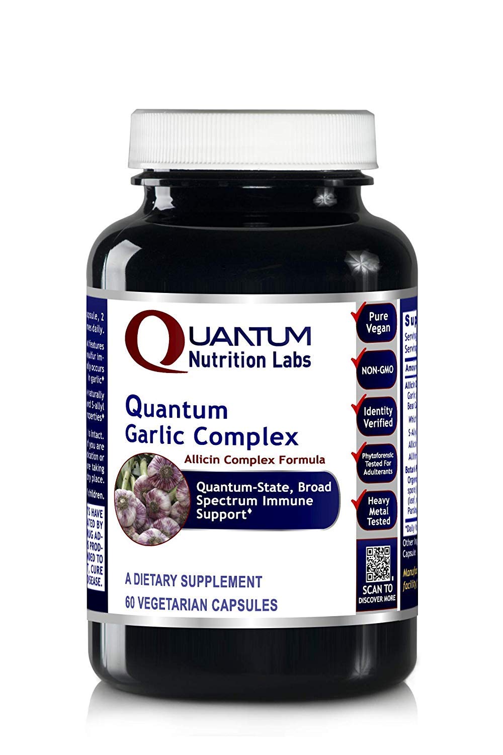 Quantum Garlic Complex by Quantum Nutrition Labs - Immune Support - 60 Vegetarian Capsules