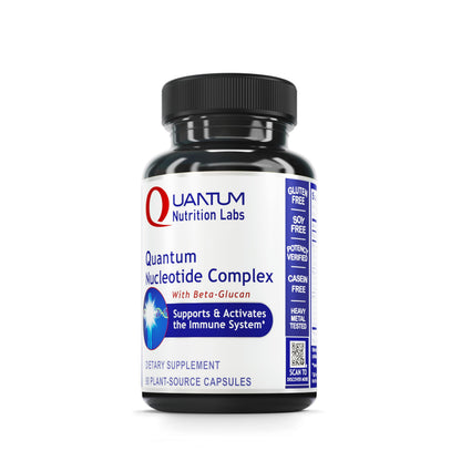 Quantum Nucleotide Complex Beta Glucan Immune Support - 400 mg 1,3 Beta-Glucan per Serving | 90 Vegetarian Capsules | Quantum Nutrition Labs