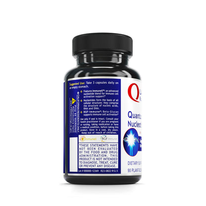 Quantum Nucleotide Complex Beta Glucan Immune Support - 400 mg 1,3 Beta-Glucan per Serving | 90 Vegetarian Capsules | Quantum Nutrition Labs