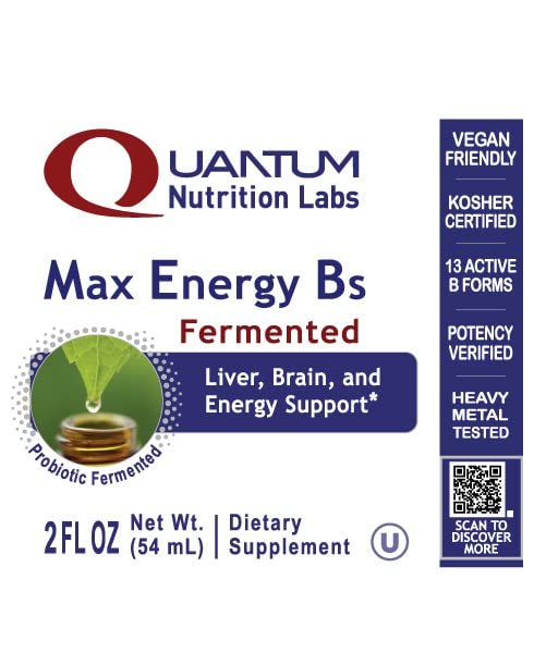 Quantum Nutrition Labs Max Energy B – Liquid Vitamin B Complex (2 Fl Oz)