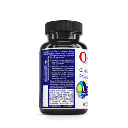 Quantum Relax and Slumber - Sleep Support with Magnesium Malate & L-Theanine (90 Capsules)