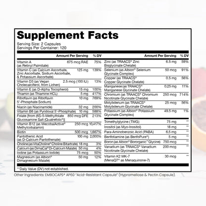 Pure Therapro Rx Methyl Multi Without Iron – Made in USA | 240 Capsules