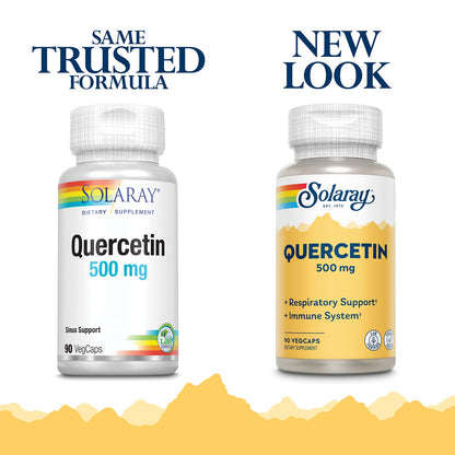 Quercetin 500mg Solaray 90 Caps Pack of 2 | Quercetin Supplement