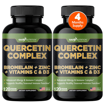 Gade Nutrition Quercetin 500mg with Bromelain, Vitamin C & Zinc - Made in USA
