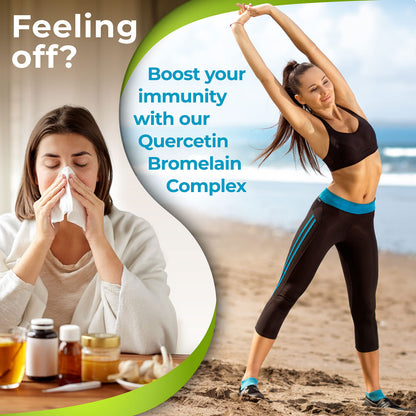 SUPPLEMENTS STUDIO Quercetin with Bromelain, Vitamin C & Zinc – 1215mg per Serving