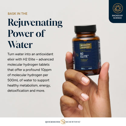 Quicksilver Scientific H2 Elite – Molecular Hydrogen Tablets for Quick Hydration (60 Tabs)