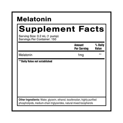 Quicksilver Scientific Liposomal Melatonin 1 mg — Fast-Acting Sleep Support (30 ml)