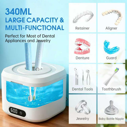 Ultrasonic Retainer Cleaner with UV Light – 49kHz, Digital Timer