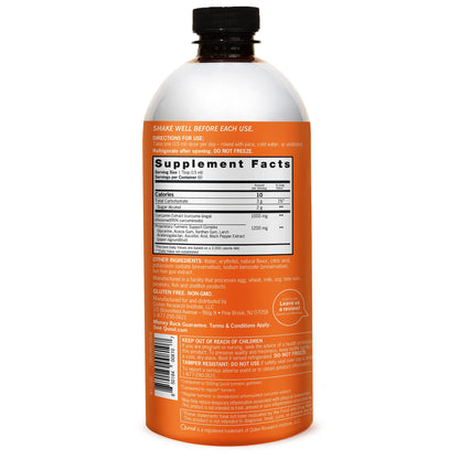 Qunol Liquid Turmeric Curcumin 1000mg + Black Pepper — 60 Servings (30.4 fl oz)