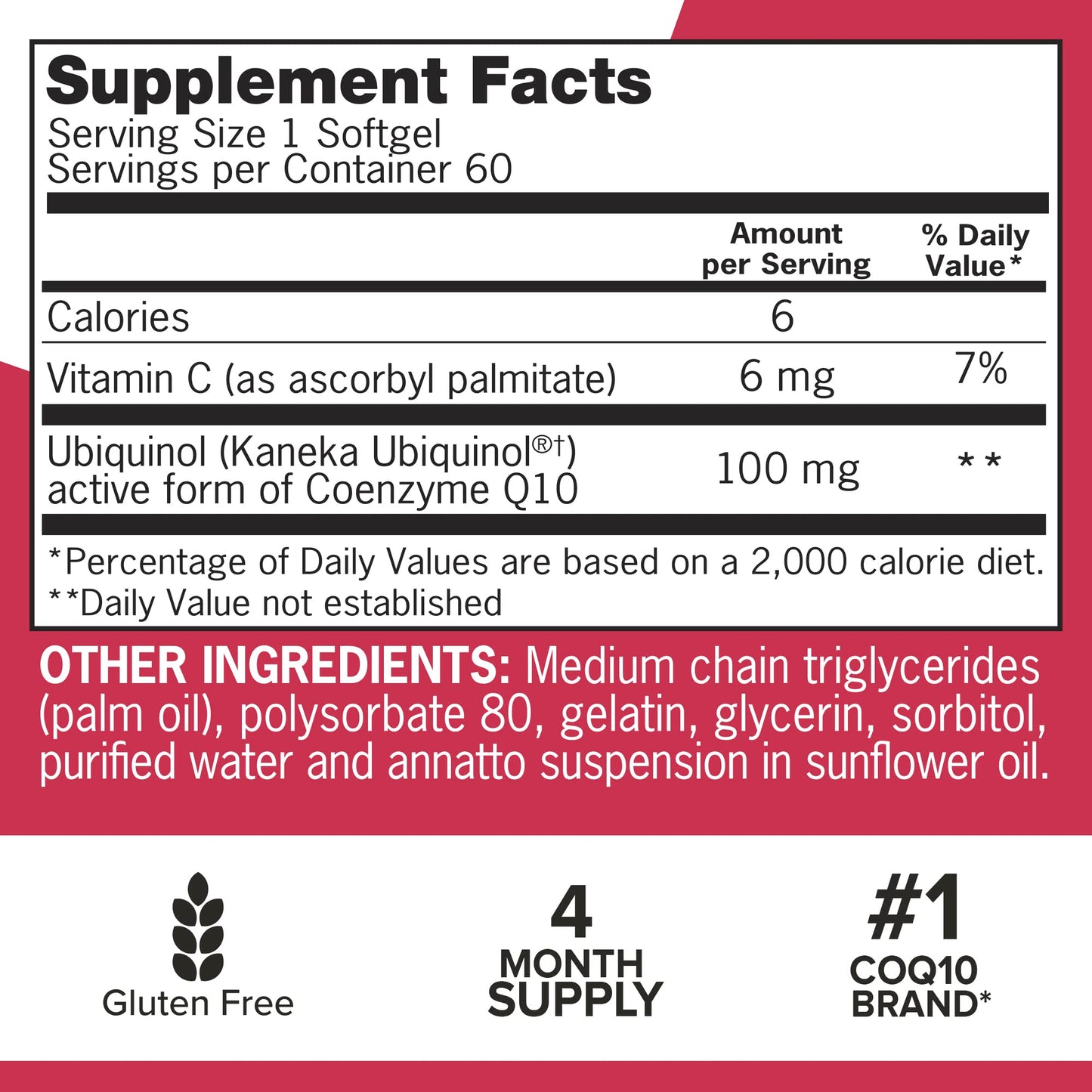Qunol Mega Ubiquinol CoQ10 100mg – Superior Absorption, Water & Fat-Soluble CoQ10 | 60 Softgels (Pack of 2)