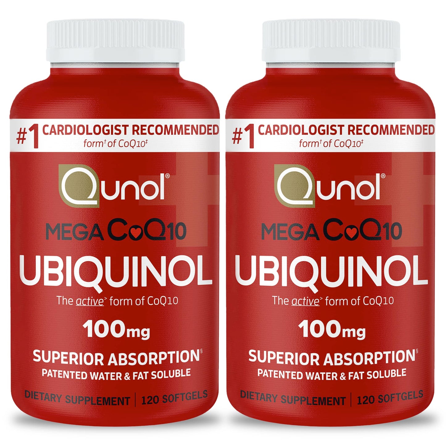 Qunol Mega Ubiquinol CoQ10 100mg – Superior Absorption, 240 Softgels (Pack of 2)