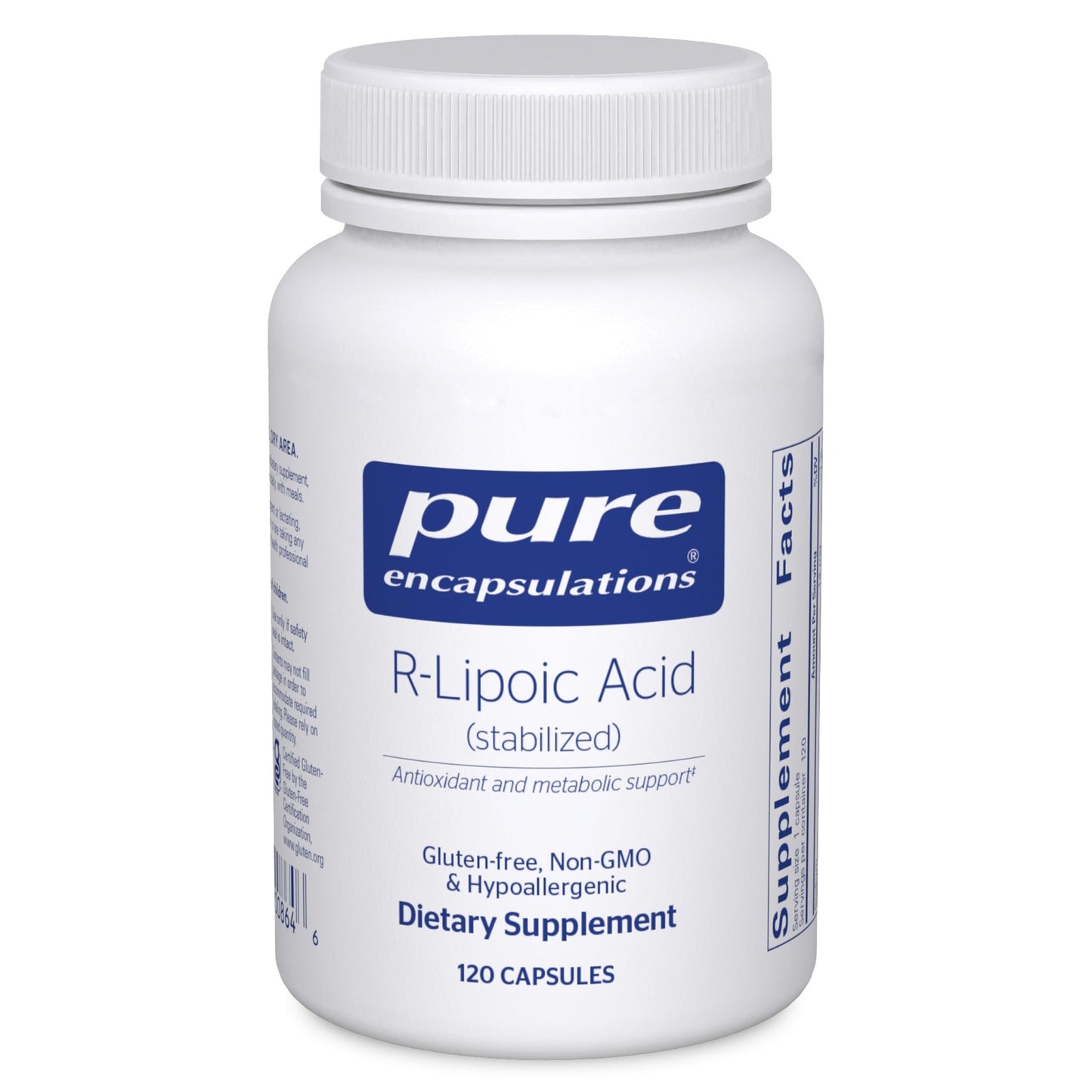 Pure Encapsulations R-Lipoic Acid (Stabilized) – Hypoallergenic Antioxidant & Metabolic Support | 120 Capsules