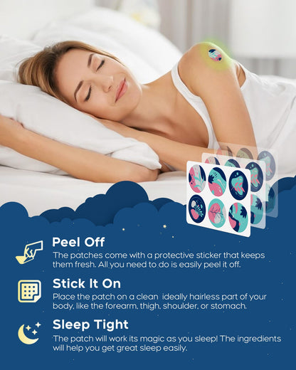 RAAYAM Sleep Patches – 30-Pack Deep Sleep Patches for Adults (Blue)