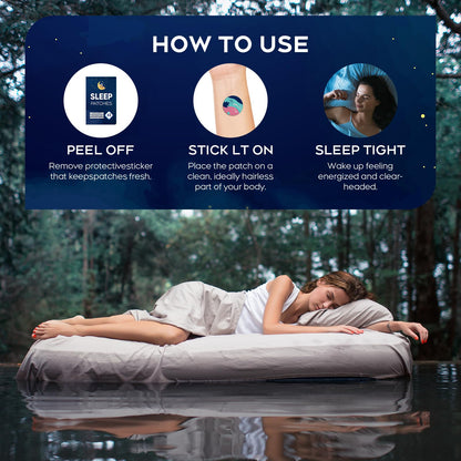 RAAYAM Sleep Patches for Adults - Easy Patch with Valerian & Melatonin (42 Blue Pack)